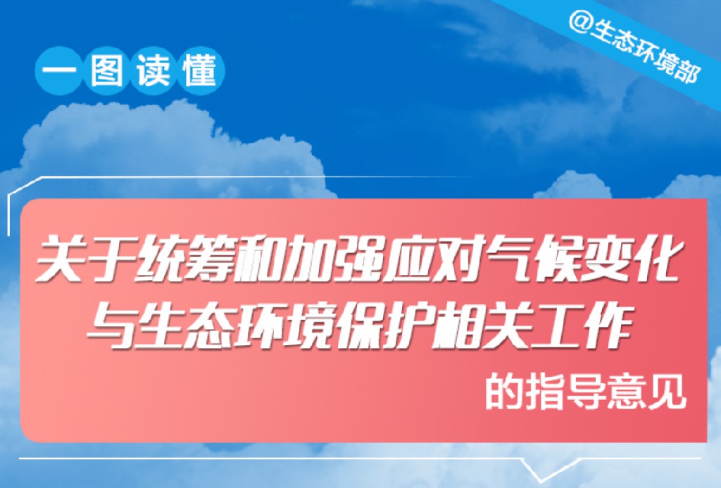 一图读懂《关于统筹和加强应对气候变化与生态环境保护相关工作的指导意见》